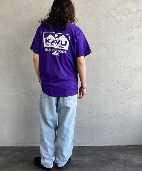 KAVU（カブー）の「[KAVU/カブー] TRUE LOGO トゥルーロゴ バックプリントTシャツ（Tシャツ/カットソー・レディース・パープル/ダークグリーン/ホワイト/ブルー/ブラック・L/M/XL）」の6枚目の写真