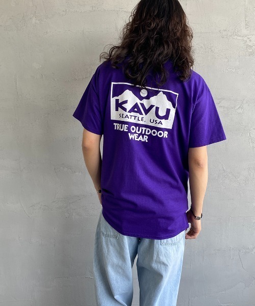 KAVU（カブー）の「[KAVU/カブー] TRUE LOGO トゥルーロゴ バックプリントTシャツ（Tシャツ/カットソー・レディース・パープル/ダークグリーン/ホワイト/ブルー/ブラック・L/M/XL）」の22枚目の写真