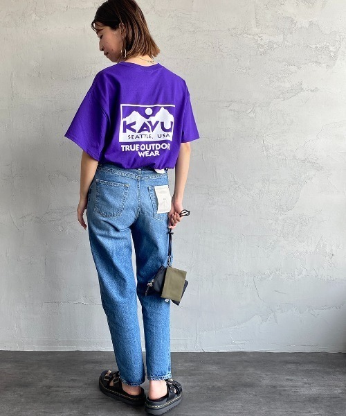 KAVU（カブー）の「[KAVU/カブー] TRUE LOGO トゥルーロゴ バックプリントTシャツ（Tシャツ/カットソー・レディース・パープル/ダークグリーン/ホワイト/ブルー/ブラック・L/M/XL）」の11枚目の写真