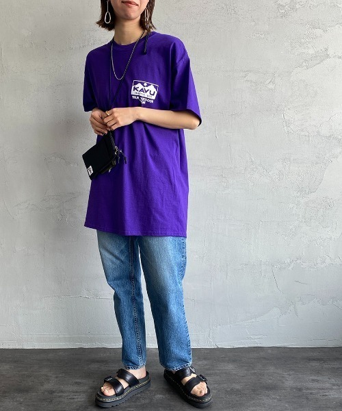 KAVU（カブー）の「[KAVU/カブー] TRUE LOGO トゥルーロゴ バックプリントTシャツ（Tシャツ/カットソー・レディース・パープル/ダークグリーン/ホワイト/ブルー/ブラック・L/M/XL）」の16枚目の写真