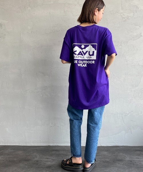 KAVU（カブー）の「[KAVU/カブー] TRUE LOGO トゥルーロゴ バックプリントTシャツ（Tシャツ/カットソー・レディース・パープル/ダークグリーン/ホワイト/ブルー/ブラック・L/M/XL）」の18枚目の写真