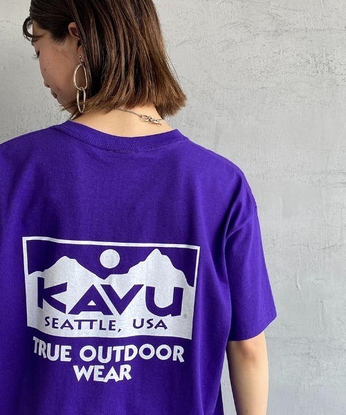 KAVU（カブー）の「[KAVU/カブー] TRUE LOGO トゥルーロゴ バックプリントTシャツ（Tシャツ/カットソー・レディース・パープル/ダークグリーン/ホワイト/ブルー/ブラック・L/M/XL）」の21枚目の写真