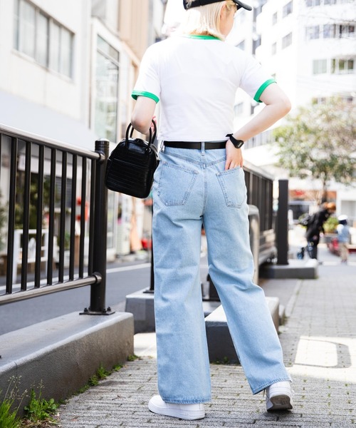 WEGO(ウィゴー)の「WEGO/ダメージワイドストレートパンツ(デニムパンツ・レディース・ホワイト/ブラック/その他1/ブラック系その他/ライトインディゴブルー・SMALL/MEDIUM/LARGE)」の18枚目の写真