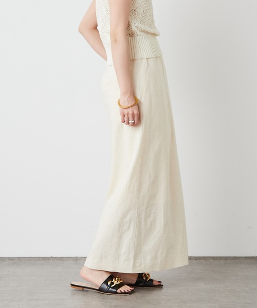 Omekashi（オメカシ）の「ストレッチリネンタイトスカート（スカート・レディース・ブラック/オフホワイト/ピンク・38/36）」の5枚目の写真