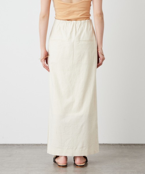 Omekashi（オメカシ）の「ストレッチリネンタイトスカート（スカート・レディース・ブラック/オフホワイト/ピンク・38/36）」の19枚目の写真