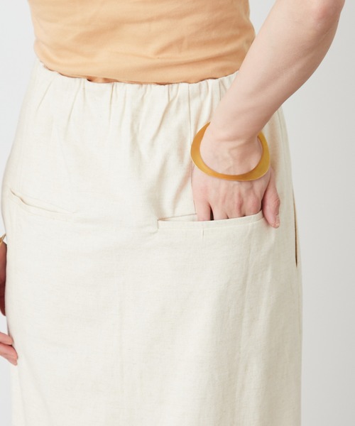 Omekashi（オメカシ）の「ストレッチリネンタイトスカート（スカート・レディース・ブラック/オフホワイト/ピンク・38/36）」の20枚目の写真