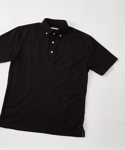 MEN'S MELROSE(メンズメルローズ)の「【WEB限定】リネンライクカノコ半袖ボタンダウンポロシャツ(ポロシャツ・メンズ・ベージュ/ラベンダー/ブルー/グリーン/ブラック/ネイビー/ライラック・2/3/4/5)」の2枚目の写真