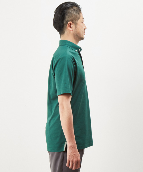 MEN'S MELROSE(メンズメルローズ)の「【WEB限定】リネンライクカノコ半袖ボタンダウンポロシャツ(ポロシャツ・メンズ・ベージュ/ラベンダー/ブルー/グリーン/ブラック/ネイビー/ライラック・2/3/4/5)」の11枚目の写真