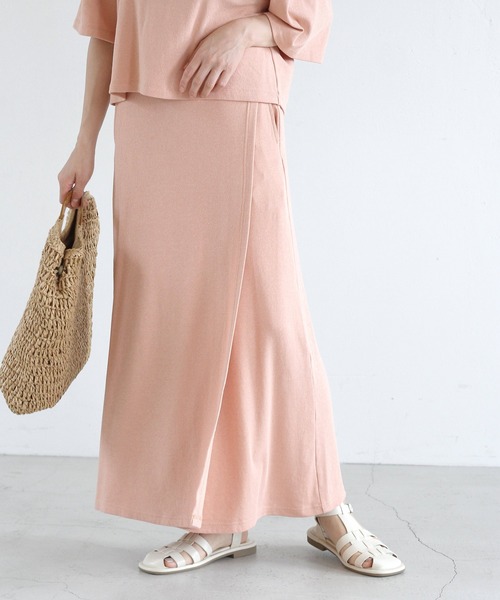 Crisp（クリスプ）の「ストレートラップスカート（スカート・レディース・ブラウン/ピンク/イエロー・FREE）」の3枚目の写真