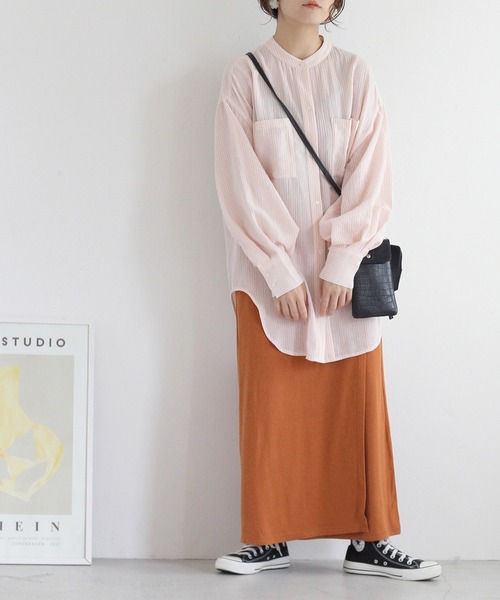 Crisp（クリスプ）の「ストレートラップスカート（スカート・レディース・ブラウン/ピンク/イエロー・FREE）」の11枚目の写真