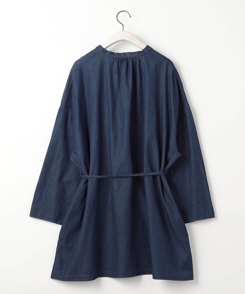 Grand PARK（グランドパーク）の「2WAY　ノーカラーデニムカーディガン（シャツ/ブラウス・レディース・インディゴブルー/ブルー・FREE）」の7枚目の写真