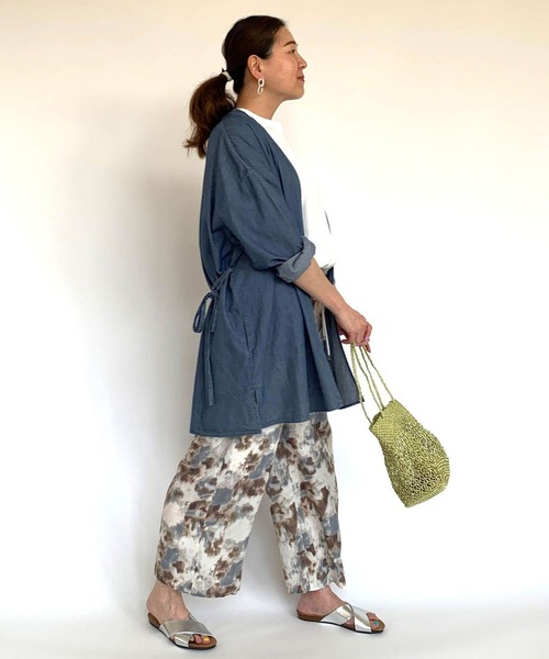 Grand PARK（グランドパーク）の「2WAY　ノーカラーデニムカーディガン（シャツ/ブラウス・レディース・インディゴブルー/ブルー・FREE）」の15枚目の写真