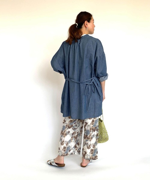 Grand PARK（グランドパーク）の「2WAY　ノーカラーデニムカーディガン（シャツ/ブラウス・レディース・インディゴブルー/ブルー・FREE）」の16枚目の写真