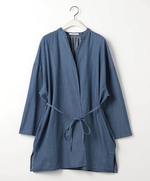 Grand PARK（グランドパーク）の「2WAY　ノーカラーデニムカーディガン（シャツ/ブラウス・レディース・インディゴブルー/ブルー・FREE）」の21枚目の写真