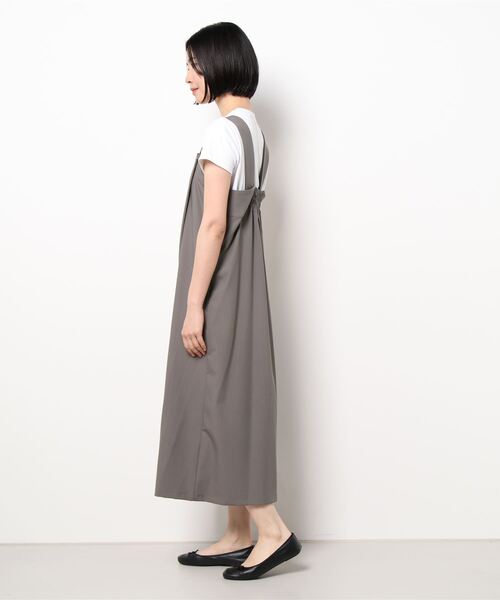 NICOLE white(ニコルホワイト)の「ジャンバースカート(ジャンパースカート・レディース・チャコールグレー/グレー/オリーブ・FREE)」の4枚目の写真