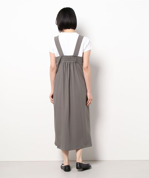 NICOLE white(ニコルホワイト)の「ジャンバースカート(ジャンパースカート・レディース・チャコールグレー/グレー/オリーブ・FREE)」の5枚目の写真