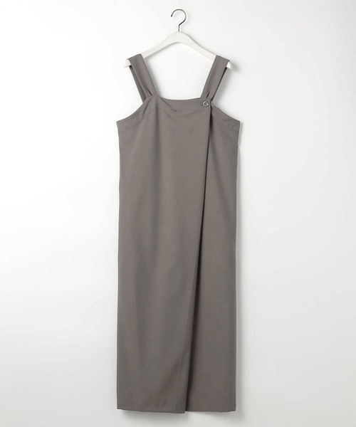 NICOLE white(ニコルホワイト)の「ジャンバースカート(ジャンパースカート・レディース・チャコールグレー/グレー/オリーブ・FREE)」の6枚目の写真