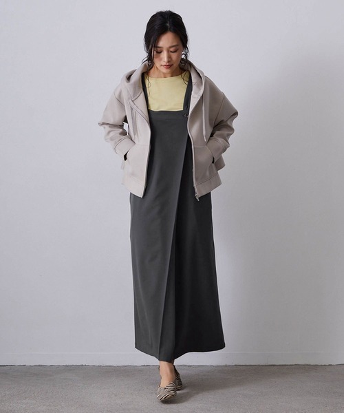 NICOLE white(ニコルホワイト)の「ジャンバースカート(ジャンパースカート・レディース・チャコールグレー/グレー/オリーブ・FREE)」の20枚目の写真