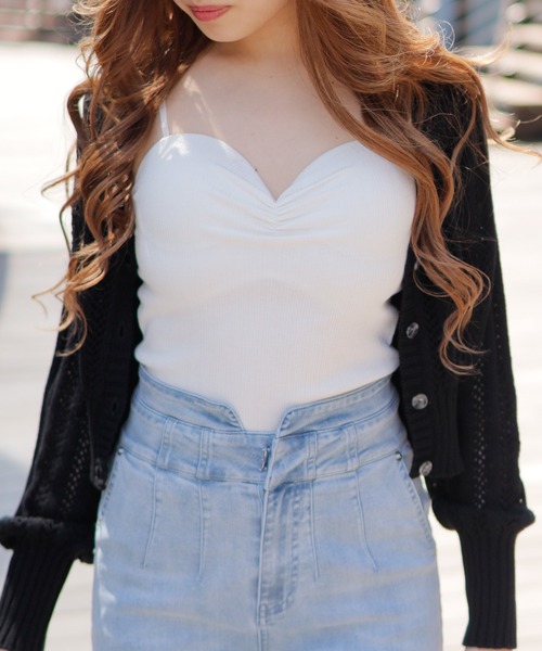 LIPSERVICE（リップサービス）の「チェーンストラップベア（キャミソール・レディース・ブラウン/ホワイト/ブラック・FREE）」の2枚目の写真