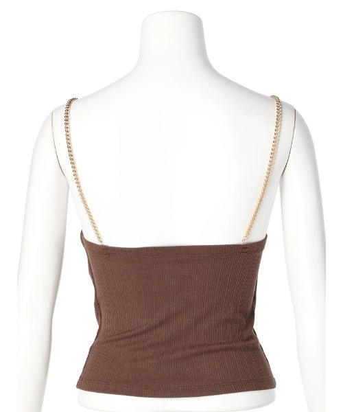 LIPSERVICE（リップサービス）の「チェーンストラップベア（キャミソール・レディース・ブラウン/ホワイト/ブラック・FREE）」の7枚目の写真