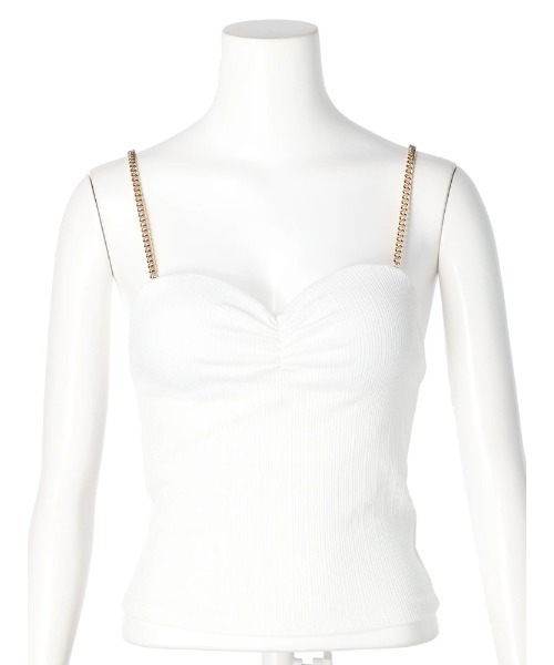 LIPSERVICE（リップサービス）の「チェーンストラップベア（キャミソール・レディース・ブラウン/ホワイト/ブラック・FREE）」の13枚目の写真