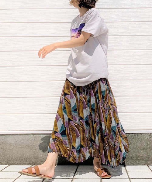 Q(キュー)の「キカニュアンスプリーツスカート(スカート・レディース・ブラック系その他/ブルー系その他・MEDIUM)」の7枚目の写真