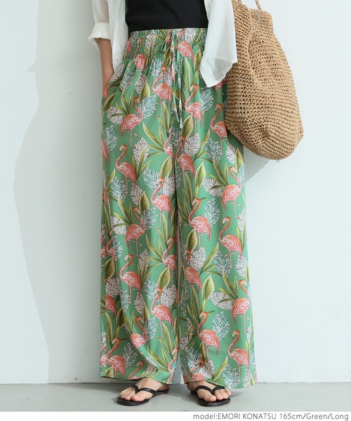 coca(coca)(コカ)の「フラミンゴリラックスパンツ(その他パンツ・レディース・ブラック/グリーン・SHORT/LONG)」の9枚目の写真