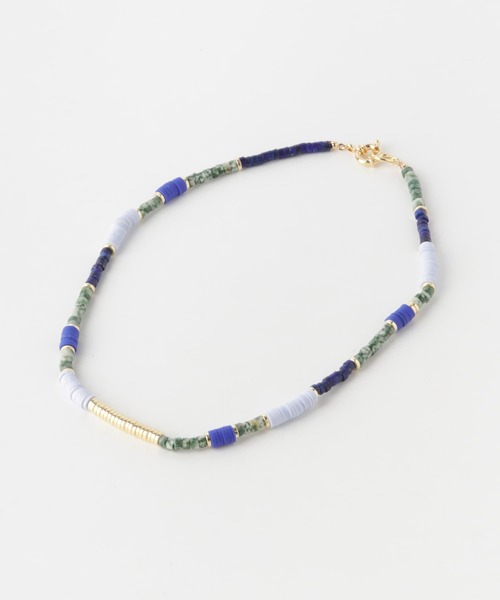 URBAN RESEARCH（アーバンリサーチ）の「マテリアルミックスネックレス 1（ネックレス・レディース・ブルー系その他・-）」の2枚目の写真