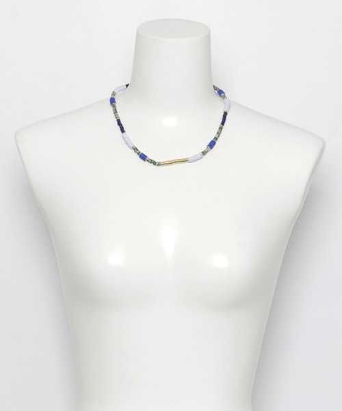 URBAN RESEARCH（アーバンリサーチ）の「マテリアルミックスネックレス 1（ネックレス・レディース・ブルー系その他・-）」の4枚目の写真