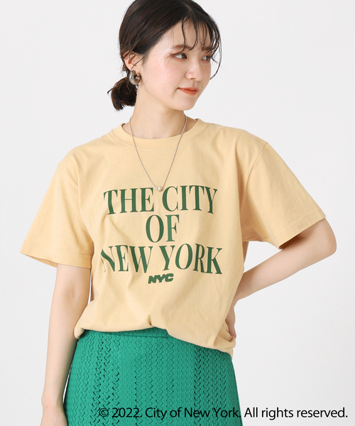 B.C STOCK(ベーセーストック)の「【GOOD ROCK SPEED/グッドロックスピード】NYC TEE(Tシャツ/カットソー・レディース・ホワイト/ネイビー/ベージュ・FREE)」の1枚目の写真