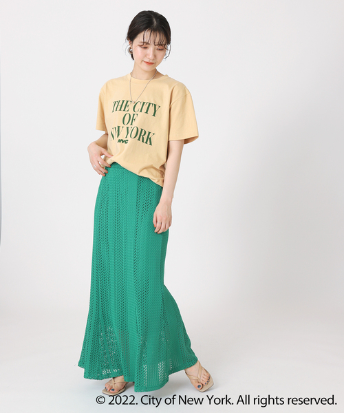 B.C STOCK(ベーセーストック)の「【GOOD ROCK SPEED/グッドロックスピード】NYC TEE(Tシャツ/カットソー・レディース・ホワイト/ネイビー/ベージュ・FREE)」の8枚目の写真