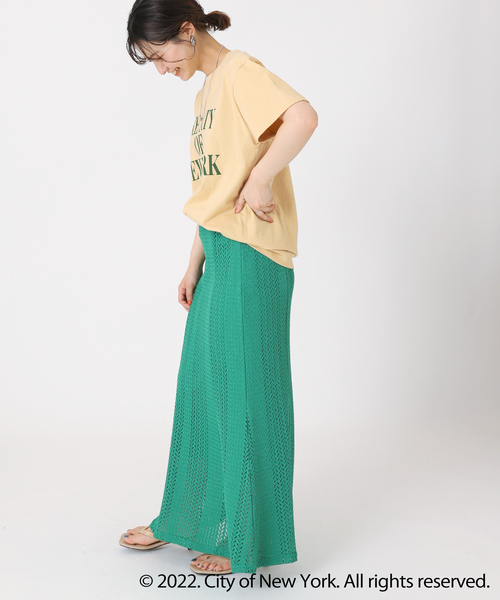 B.C STOCK(ベーセーストック)の「【GOOD ROCK SPEED/グッドロックスピード】NYC TEE(Tシャツ/カットソー・レディース・ホワイト/ネイビー/ベージュ・FREE)」の9枚目の写真