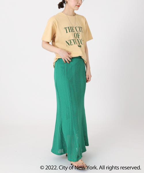 B.C STOCK(ベーセーストック)の「【GOOD ROCK SPEED/グッドロックスピード】NYC TEE(Tシャツ/カットソー・レディース・ホワイト/ネイビー/ベージュ・FREE)」の11枚目の写真