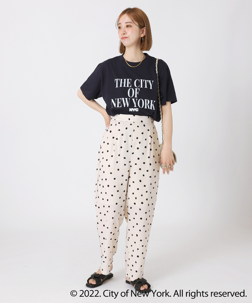 B.C STOCK(ベーセーストック)の「【GOOD ROCK SPEED/グッドロックスピード】NYC TEE(Tシャツ/カットソー・レディース・ホワイト/ネイビー/ベージュ・FREE)」の12枚目の写真