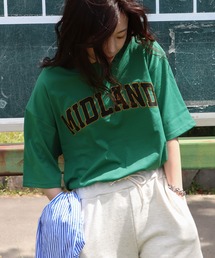 カレッジロゴワッペンオーバーサイズ半袖Tシャツ