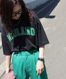 カレッジロゴワッペンオーバーサイズ半袖Tシャツ