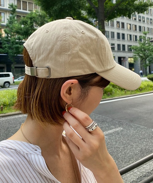 DouDou（ドゥドゥ）の「コットンナイロンキャップ（キャップ・レディース・ベージュ/ブラック・FREE）」の9枚目の写真