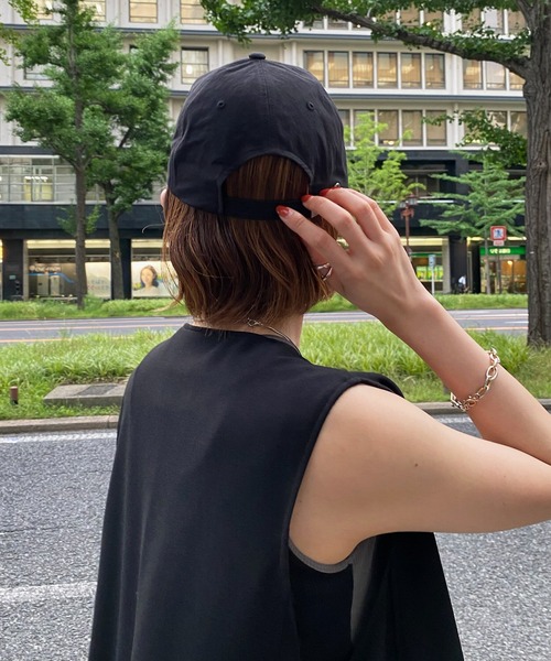 DouDou（ドゥドゥ）の「コットンナイロンキャップ（キャップ・レディース・ベージュ/ブラック・FREE）」の6枚目の写真