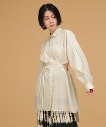 casa fline/バックオープンボリュームシャツ