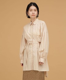 casa fline/バックオープンボリュームシャツ