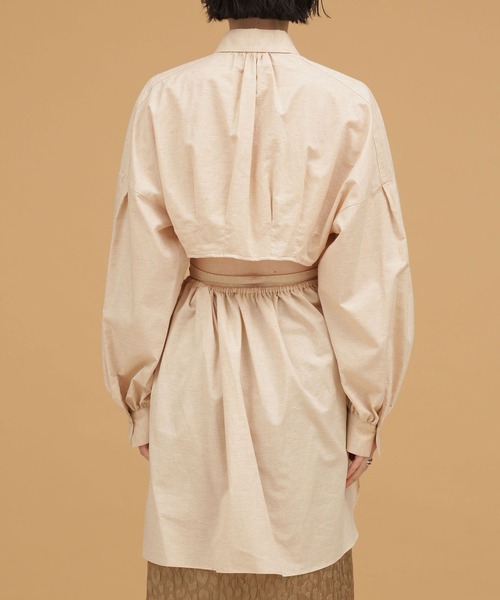 CASA FLINE(カーサフライン)の「casa fline/バックオープンボリュームシャツ(シャツ/ブラウス・レディース・グレー/ホワイト/オレンジ・FREE)」の13枚目の写真