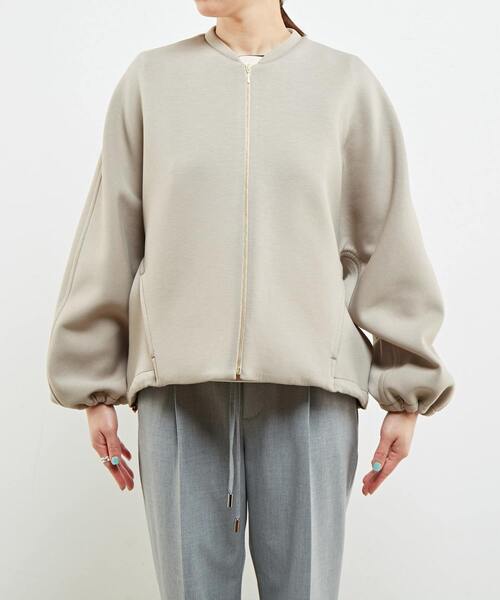 martinique（マルティニーク）の「martinique/ダンボールジップブルゾン（ブルゾン・レディース・ベージュ/ネイビー・FREE）」の8枚目の写真