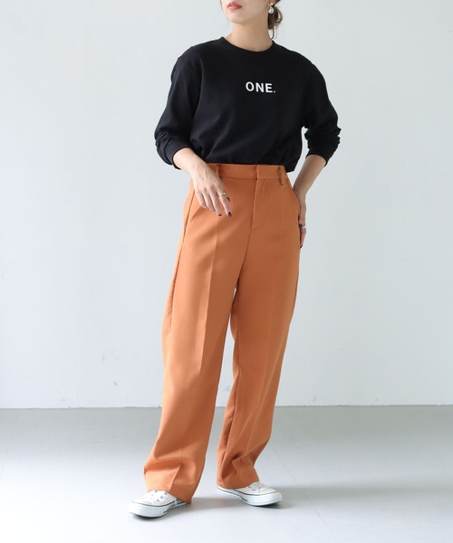 HER CLOSET(ハークローゼット)の「 【HER CLOSET】WEB限定 ナンバリング長袖ロゴロンT 新色追加 WEB LIMITED NUMBERING LONG LOGO LONG TEE NEW COLOR(Tシャツ/カットソー・レディース・ホワイト/ブラック/ネイビー/ブラウン/ホワイト系その他/ブラック系その他・S/M/L)」の16枚目の写真