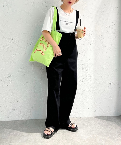 apres jour mignon(アプレジュールミニョン)の「シュエットチビロゴ刺繍Tシャツ【ZOZOTOWN限定アイテム】(Tシャツ/カットソー・レディース・ホワイト系その他/ナチュラル/ブラック系その他/ブラック/アイボリー/オフホワイト・フリー/X-LARGE)」の11枚目の写真
