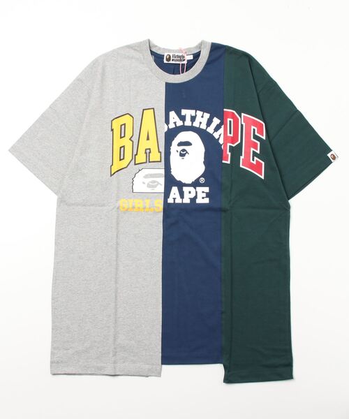 A BATHING APE(アベイシングエイプ)の「DOCKING TEE ONEPIECE L(ワンピース・レディース・ブラック/グレー・SMALL/X-SMALL)」の2枚目の写真
