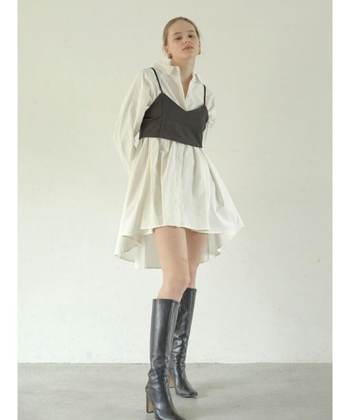 ACYM（アシーム）の「Back tie volumy シャツ（シャツ/ブラウス・レディース・ホワイト/ベージュ・FREE）」の6枚目の写真