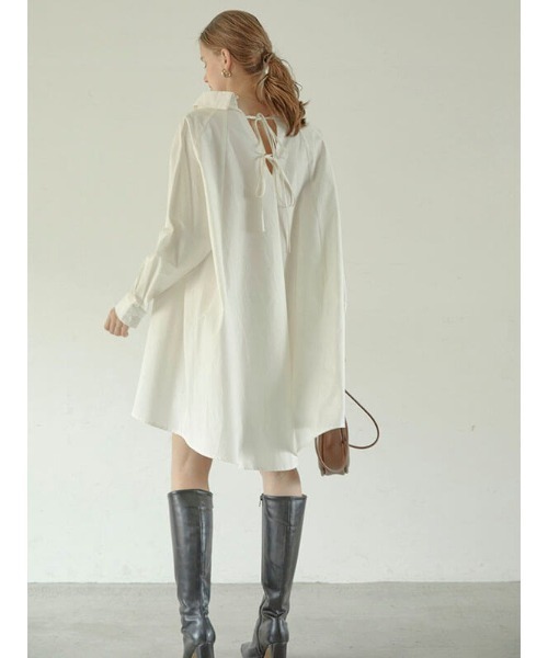 ACYM（アシーム）の「Back tie volumy シャツ（シャツ/ブラウス・レディース・ホワイト/ベージュ・FREE）」の14枚目の写真