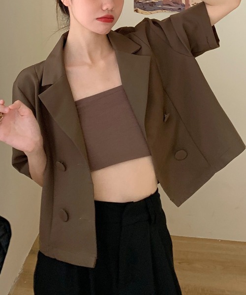 LOPASS（ロパス）の「ジャケット（テーラードジャケット・レディース・ブラック/カーキ/アイボリー・FREE）」の13枚目の写真