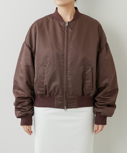 GALLARDAGALANTE（ガリャルダガランテ）の「ナイロンツイルMA-1（MA-1・レディース・ブラウン/カーキ・FREE）」の16枚目の写真