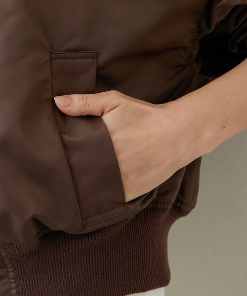 GALLARDAGALANTE（ガリャルダガランテ）の「ナイロンツイルMA-1（MA-1・レディース・ブラウン/カーキ・FREE）」の11枚目の写真